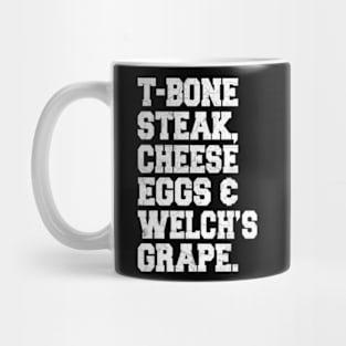 T-Bone Steak, Cheese Eggs, Welch's Grape - Guest Check Mug